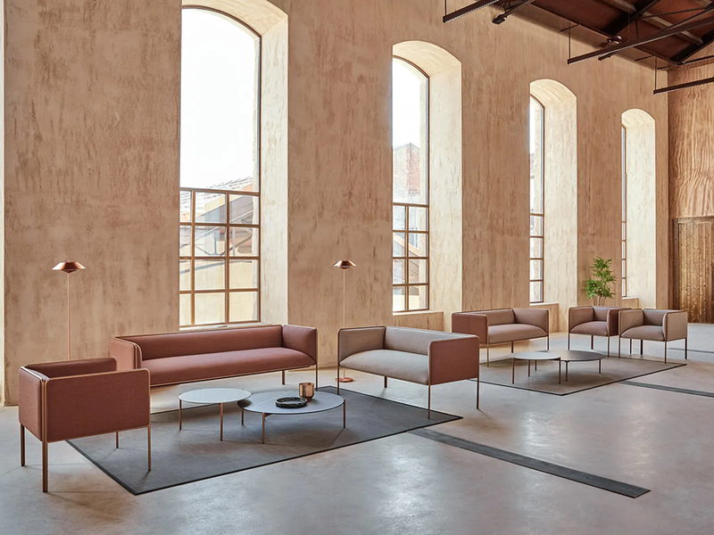 Soft seating Actiu Meetia en una zona de espera