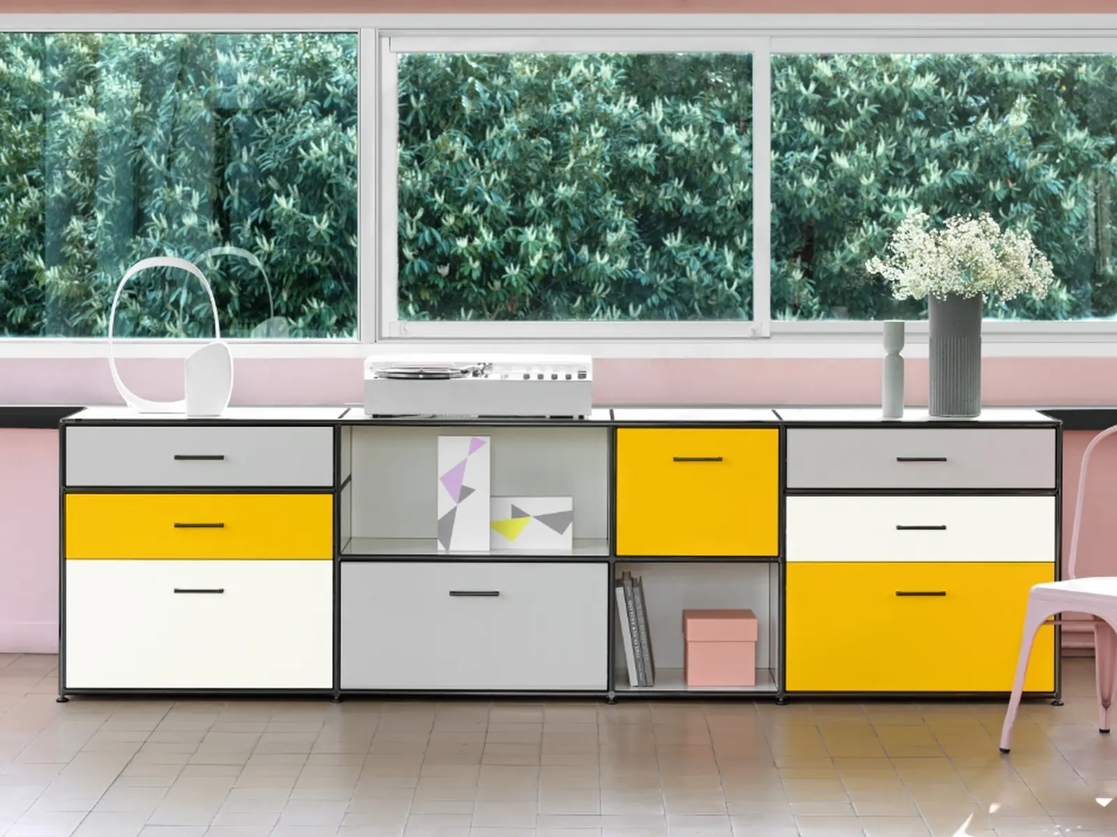 BOSSE Design modul space, composición completa junto a ventana