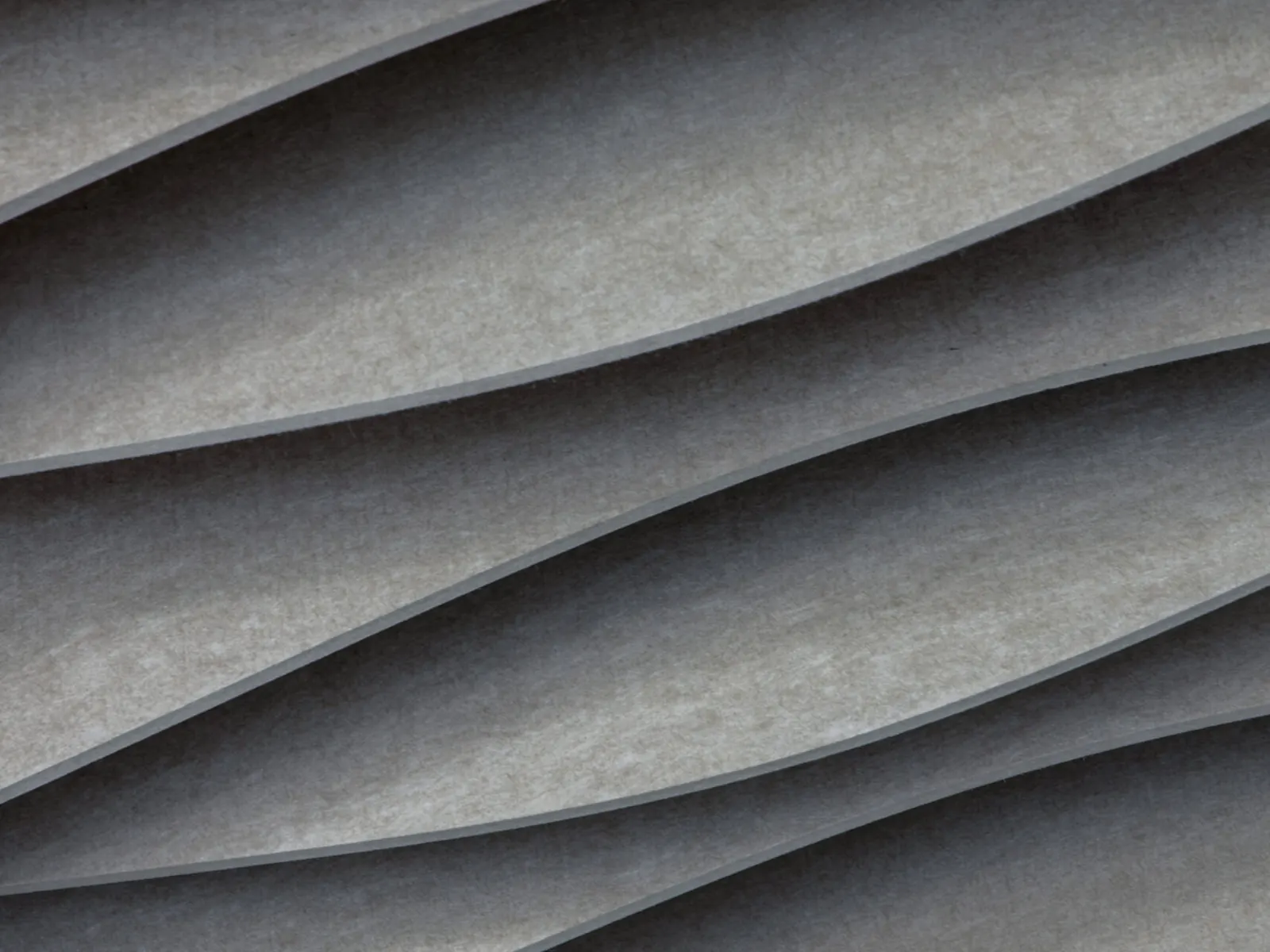 Ecocero Baffle, detalle del acabado en gris