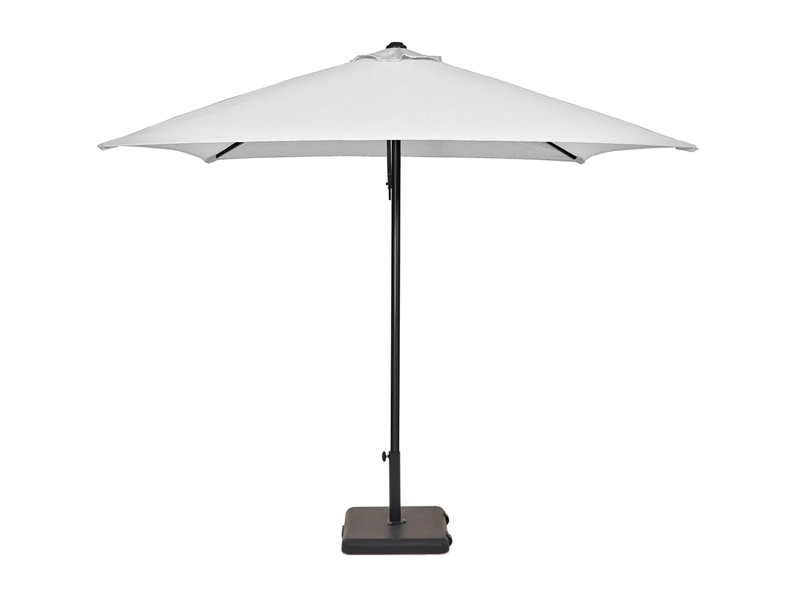 Ezpeleta Eolo, parasol de brazo lateral gris sobre fondo blanco