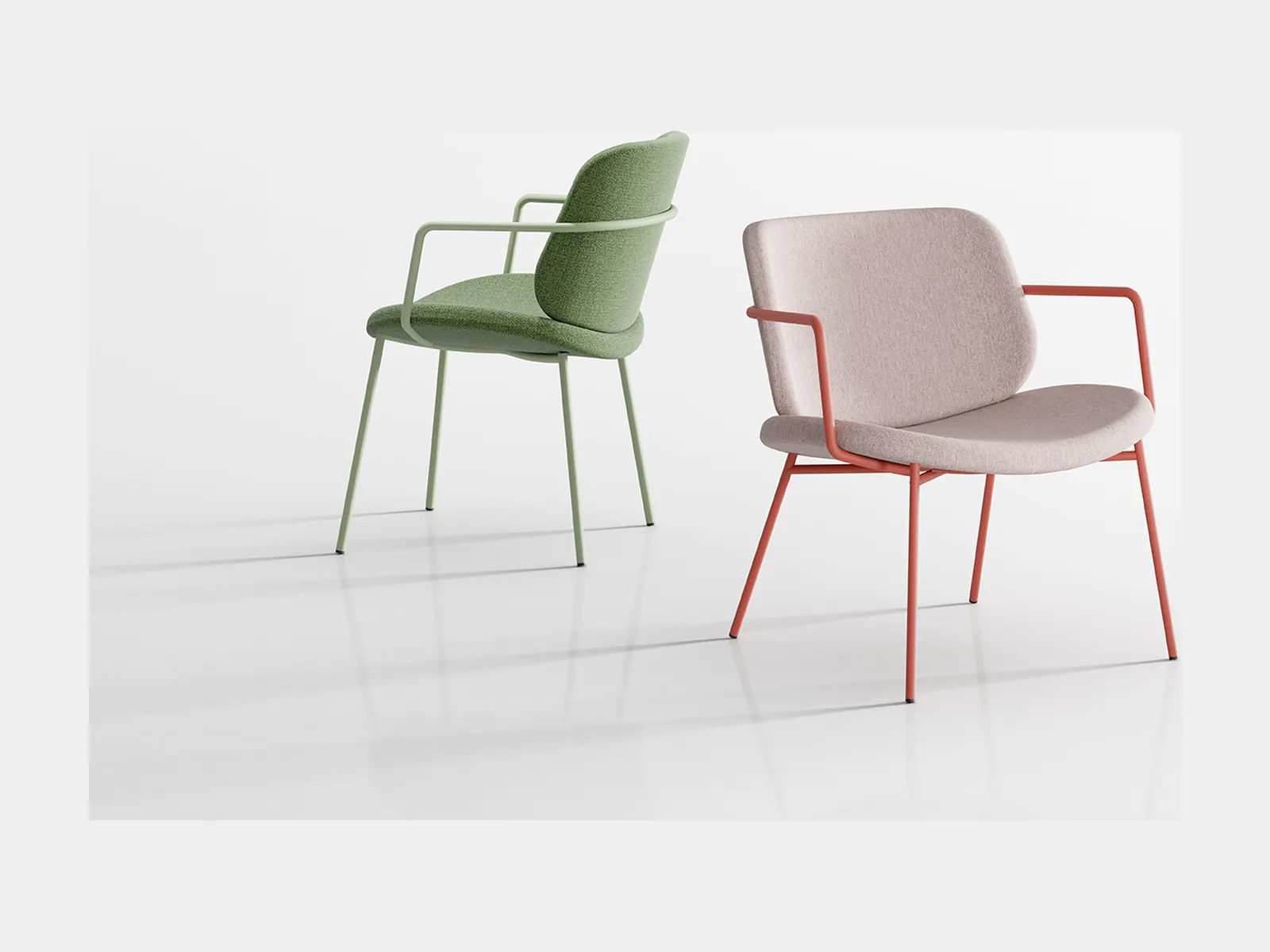 Forty Alba, dos colorways con brazos en verde y rosa