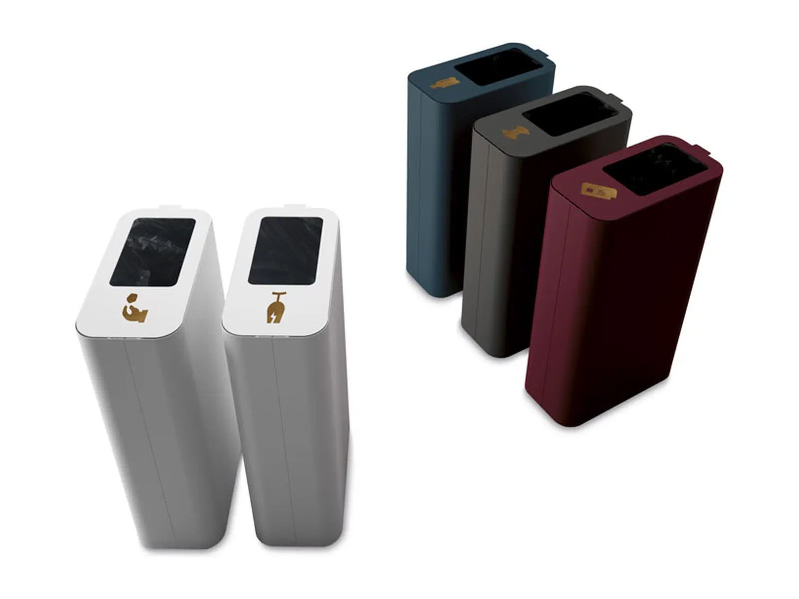 Papeleras Systemtronic Drop Top en varios acabados, distribuidas por Ofillorca en Mallorca